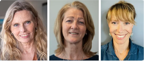 En collage av en kvinne