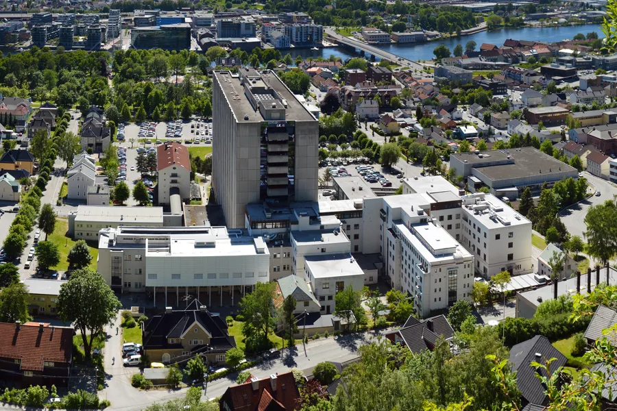 luftfoto Drammen sykehus