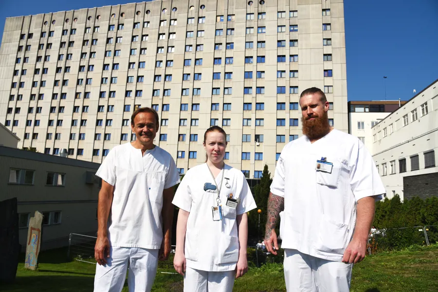 Bilde av portører på Drammen sykehus
