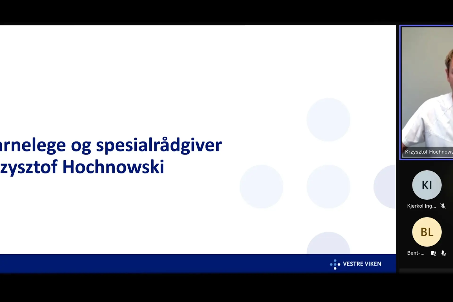 Barnelege og spesialrådgiver Krzysztof Hochnowski snakket om innholdet i det virtuelle sykehuset.