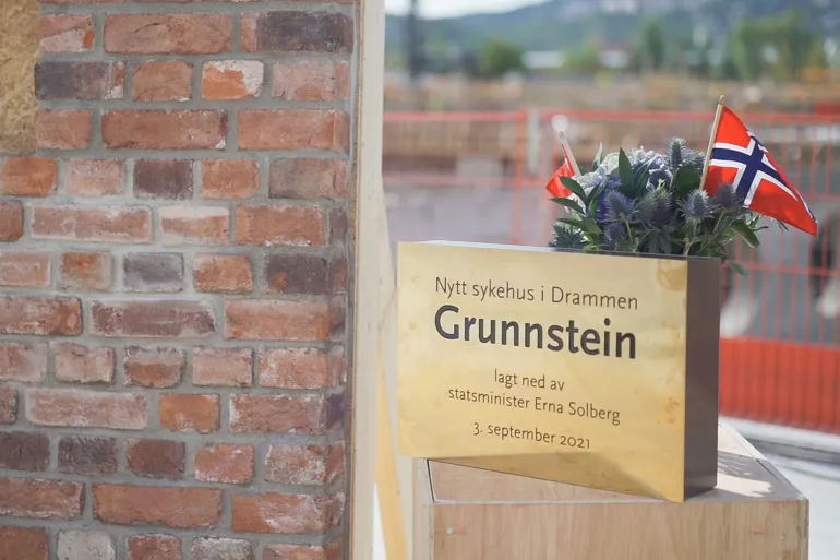 Grunnstein nytt sykehus i Drammen