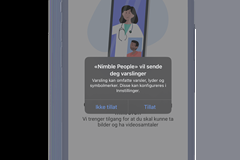 Skjermbilde for mottak av varslinger